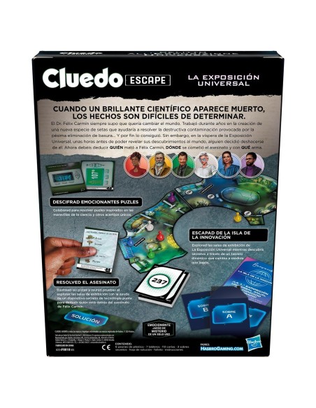 Juego Cluedo Escape: La exposición universal F8818 HASBRO GAMES