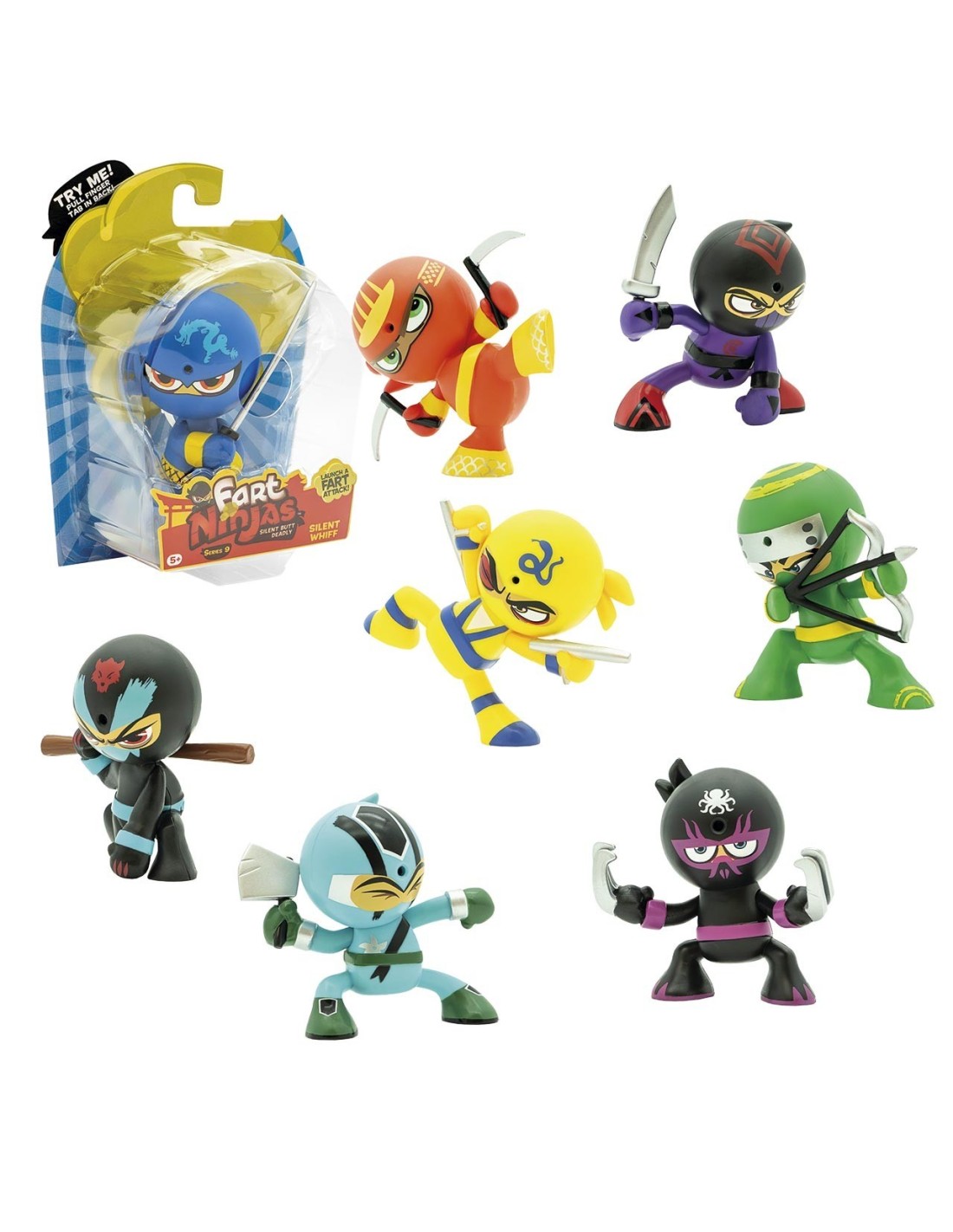 Fart Ninja – Whoopie Tooshin Series 9 – Sammelfigur Mit 10 Furzgeräuschen – Bewegungsaktiviert – Scherzartikel Für Kinder Ab 5 Jahren – Grün