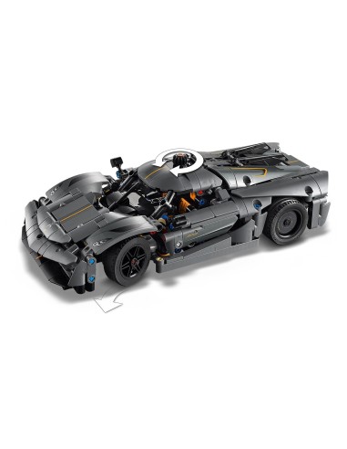 Hipercoche Koenigsegg Jesko Absolut Gris 42173 LEGO