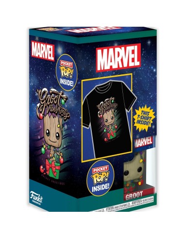 Funko Pop & Tee Holiday Groot camiseta talla L 72955 MARVEL FUNKO