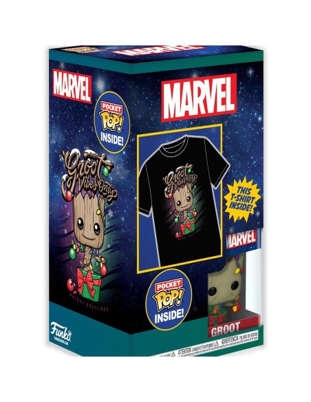 Funko Pop & Tee Holiday Groot camiseta talla L 72955 MARVEL FUNKO