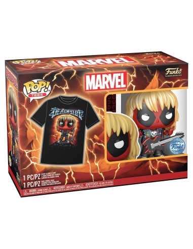 Funko Pop y Tee Deadpool heavy metal camiseta talla M 75058 MARVEL FUNKO