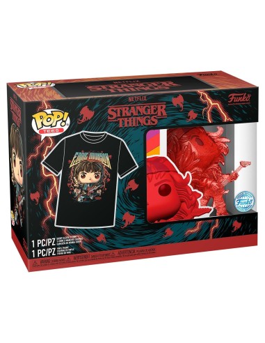 Funko Pop & Tee Hunter Eddie con guitarra camiseta talla M 79263 STRANGER THINGS FUNKO
