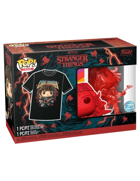 Funko Pop & Tee Hunter Eddie con guitarra camiseta talla M 79263 STRANGER THINGS FUNKO