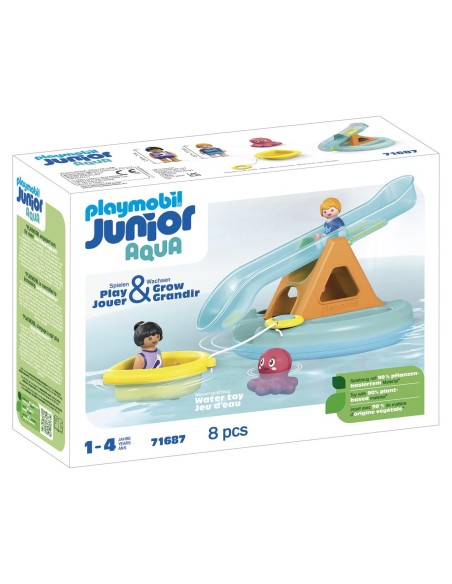 Junior Aqua: isla de baño con tobogán 71687 PLAYMOBIL