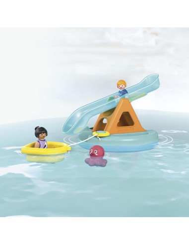 Junior Aqua: isla de baño con tobogán 71687 PLAYMOBIL