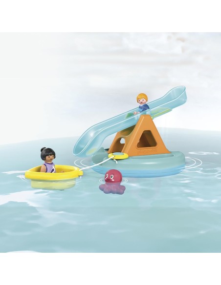 Junior Aqua: isla de baño con tobogán 71687 PLAYMOBIL
