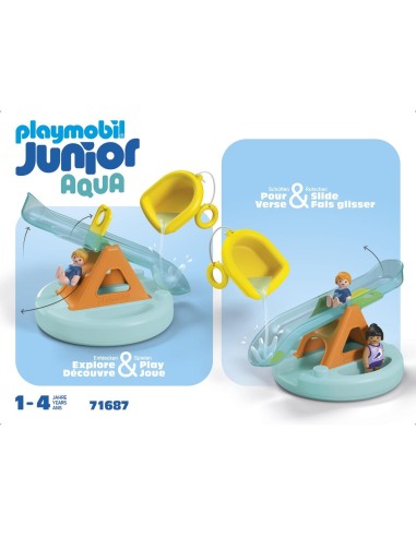 Junior Aqua: isla de baño con tobogán 71687 PLAYMOBIL