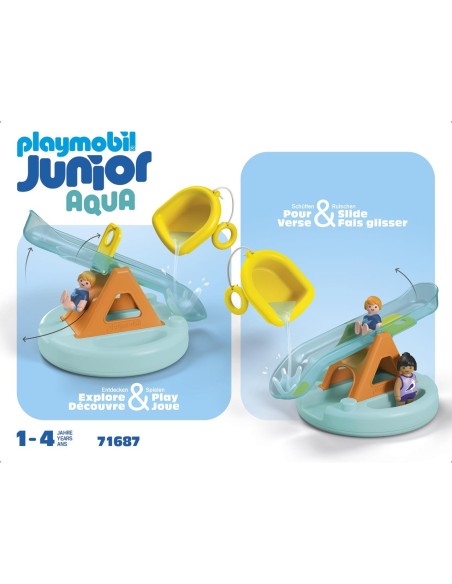 Junior Aqua: isla de baño con tobogán 71687 PLAYMOBIL