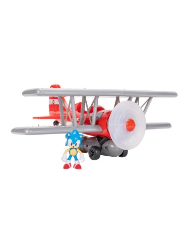 sonic - avioneta biplano con funciones 423284 JAKKS PACIFIC