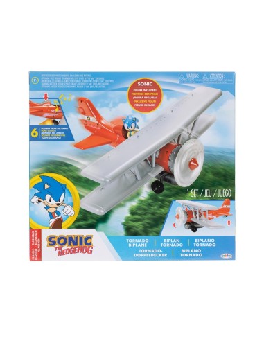 sonic - avioneta biplano con funciones 423284 JAKKS PACIFIC