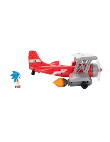 sonic - avioneta biplano con funciones 423284 JAKKS PACIFIC