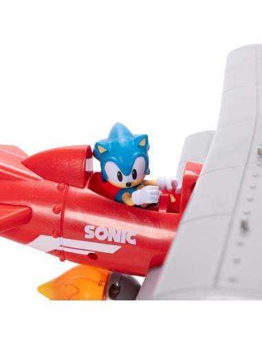sonic - avioneta biplano con funciones 423284 JAKKS PACIFIC