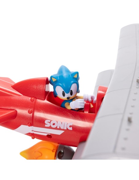 sonic - avioneta biplano con funciones 423284 JAKKS PACIFIC