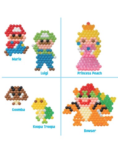 Super Mario Set personajes Aquabeads 31946 SUPER MARIO AQUABEADS