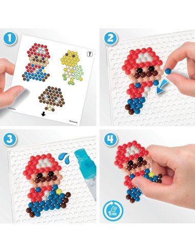 Super Mario Set personajes Aquabeads 31946 SUPER MARIO AQUABEADS
