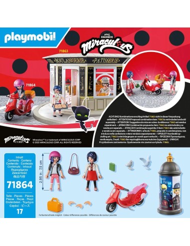 Miraculous: paseo en scooter por París 71864 PLAYMOBIL