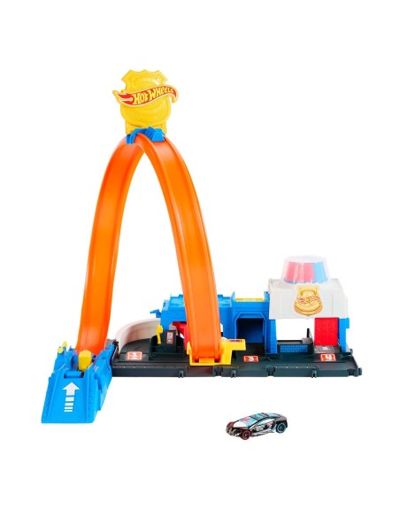 Pista súper estación de policía JBM71 HOT WHEELS