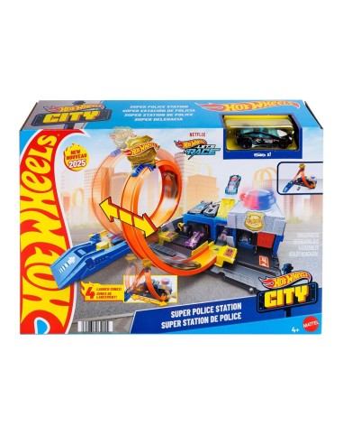 Pista súper estación de policía JBM71 HOT WHEELS