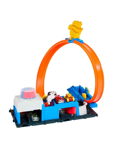 Pista súper estación de policía JBM71 HOT WHEELS