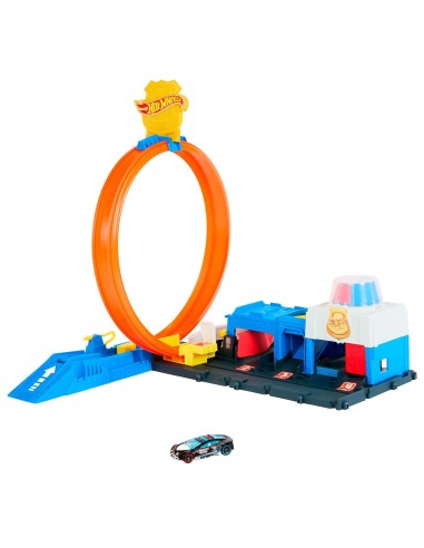 Pista súper estación de policía JBM71 HOT WHEELS