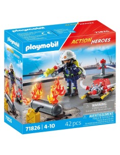 Bombero con bomba de agua 71826 PLAYMOBIL
