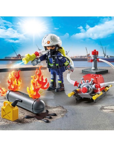 Bombero con bomba de agua 71826 PLAYMOBIL