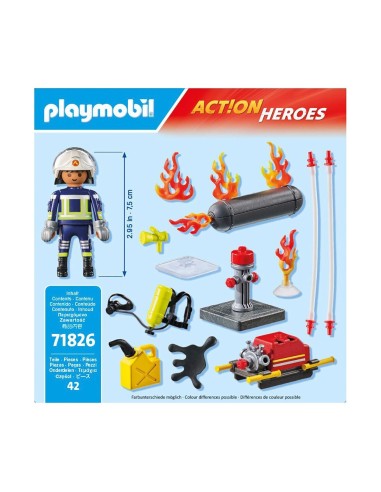 Bombero con bomba de agua 71826 PLAYMOBIL