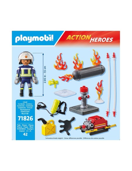 Bombero con bomba de agua 71826 PLAYMOBIL