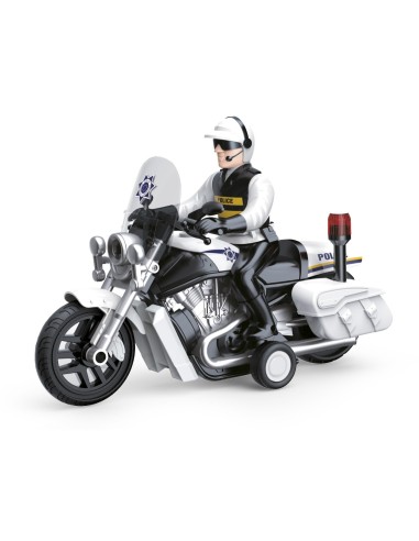 moto de policia luz-sonido heroes de ciudad 1:16 tachan 746T00937 TACHAN