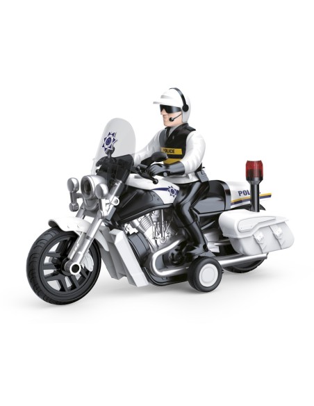 moto de policia luz-sonido heroes de ciudad 1:16 tachan 746T00937 TACHAN