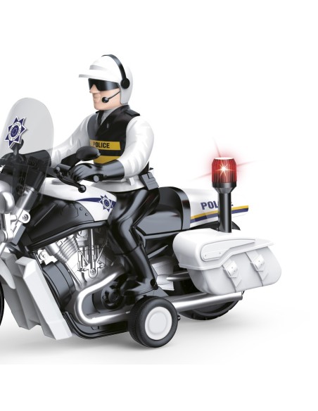 moto de policia luz-sonido heroes de ciudad 1:16 tachan 746T00937 TACHAN