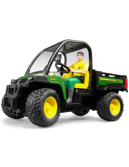 John Deere Gator XUV 855D con conductor 02490 BRUDER