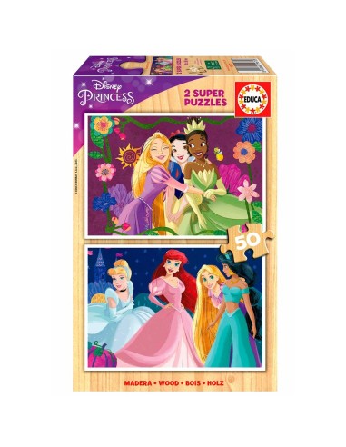 Puzzle 2x50 Disney princess 19672 | DISNEY PRINCESS EDUCA | Juguetes ...