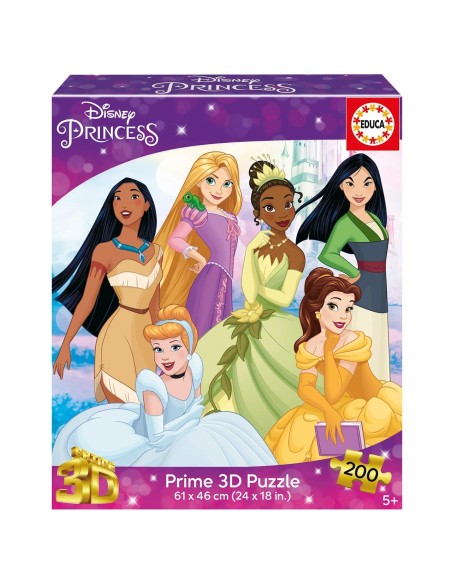 Puzzle 3D Lenticular 200 piezas Disnet Princess 20046 DISNEY PRINCESS EDUCA