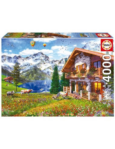 Puzzle 4000 hogar en los alpes 19568 EDUCA