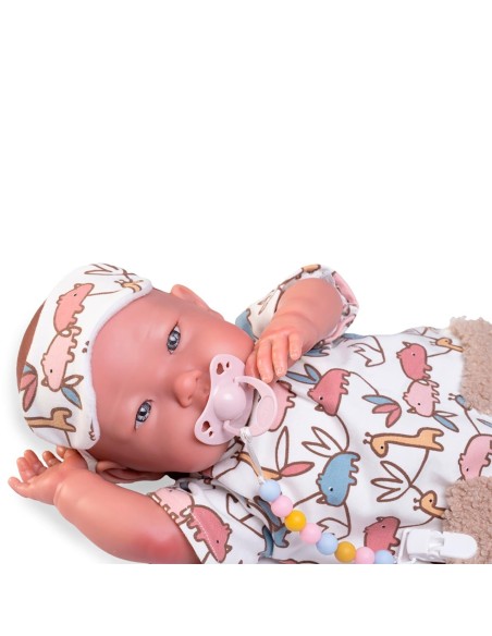 Mi primer reborn Alejandra pijama con antifaz 81388 MUÑECAS ANTONIO JUAN