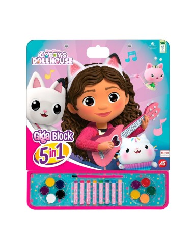 Actividades Giga Block 5 en 1 La casa de muñecas de Gabby 21885 CEFA