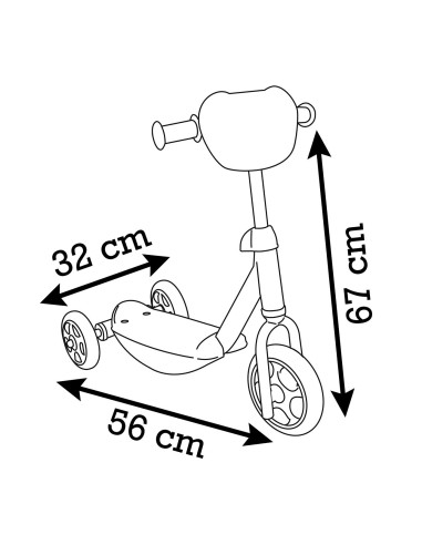 Patinete 3 ruedas Stitch 7600750917 DISNEY SMOBY