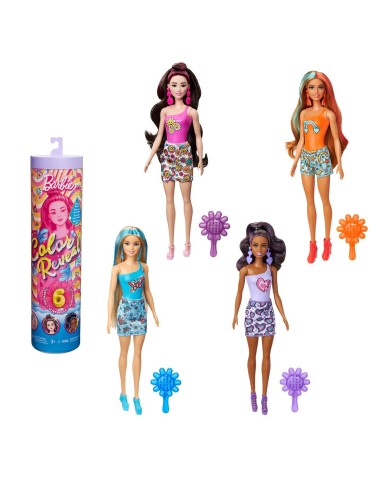 Muñeca Color Reveal Serie Ritmo Arcoíris HRK06 BARBIE