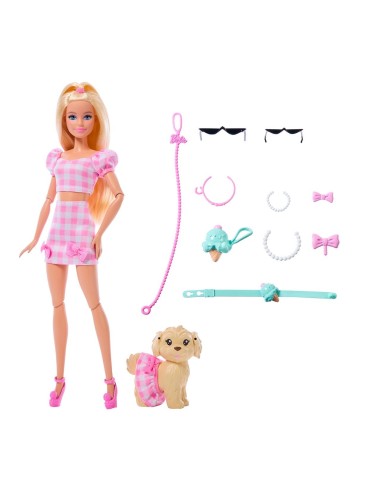 Muñeca Barbie Twinnig Looks rubia con perro JFP36 BARBIE