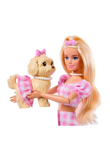 Muñeca Barbie Twinnig Looks rubia con perro JFP36 BARBIE