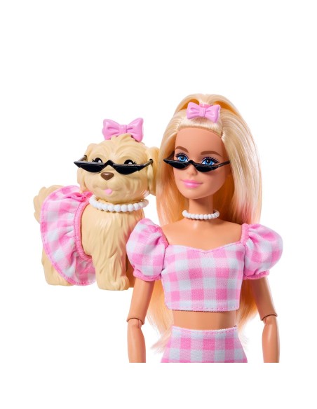 Muñeca Barbie Twinnig Looks rubia con perro JFP36 BARBIE