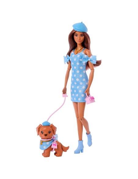Muñeca Barbie Twinning Looks morena con perro JFP38 BARBIE