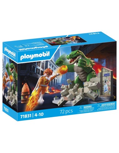 Héroe batalla contra el lagarto gigante 71831 PLAYMOBIL