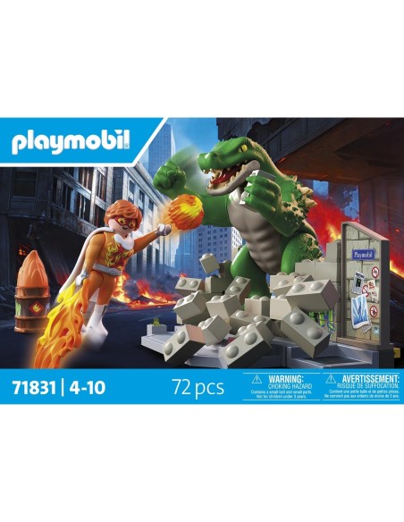 Héroe batalla contra el lagarto gigante 71831 PLAYMOBIL