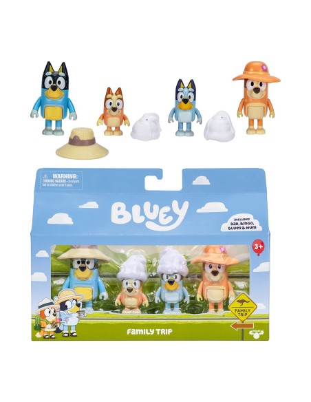 Pack 4 figuras viaje familiar Bluey 17654 BLUEY MOOSE