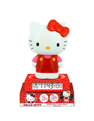 Lámpara 3D despertador con fecha de Hello Kitty HK50198 HELLO KITTY KIDS LICENSING
