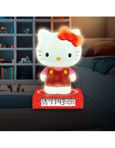 Lámpara 3D despertador con fecha de Hello Kitty HK50198 HELLO KITTY KIDS LICENSING