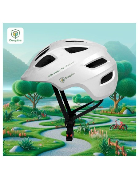 casco bici white 48-52cm 914D00242 DEQUBE
